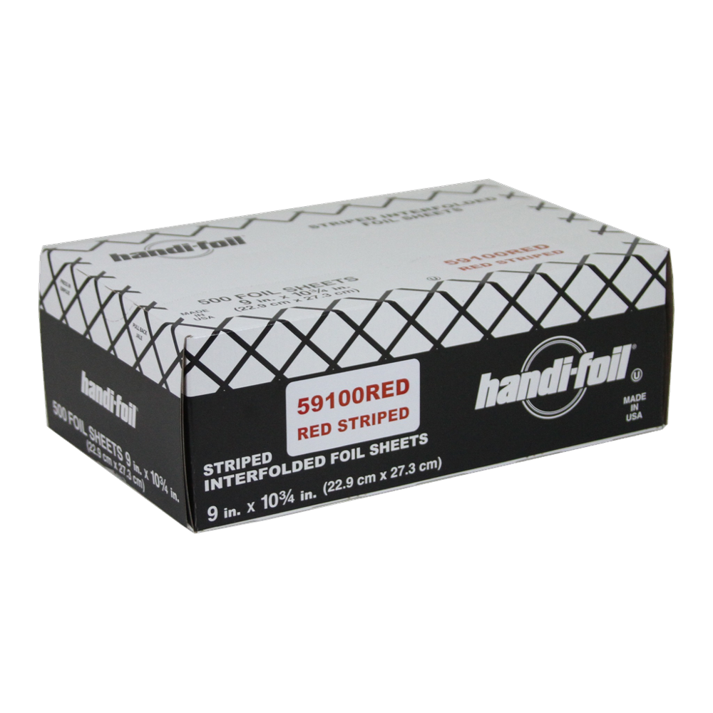 HFA Hojas de papel aluminio interdobladas 9" x 10¾" 500 hojas – ROJO