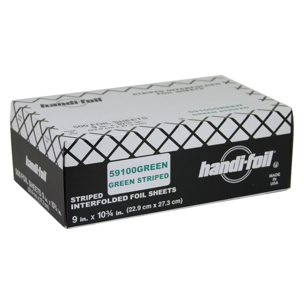 HFA Hojas de papel aluminio interdobladas 9" x 10¾" 500 hojas – VERDE