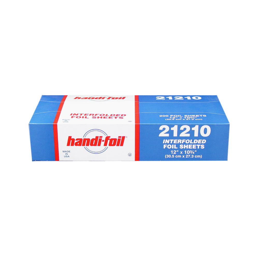 HFA ECO Hojas de papel aluminio interdobladas 12" x 10¾" * 200 hojas